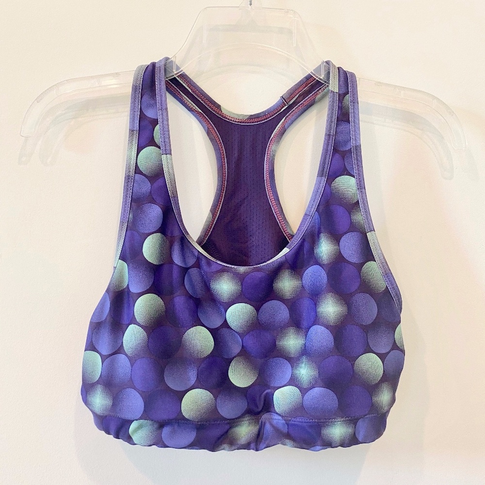 Champion Polka Dot Sports Bra Racer Back Sz M